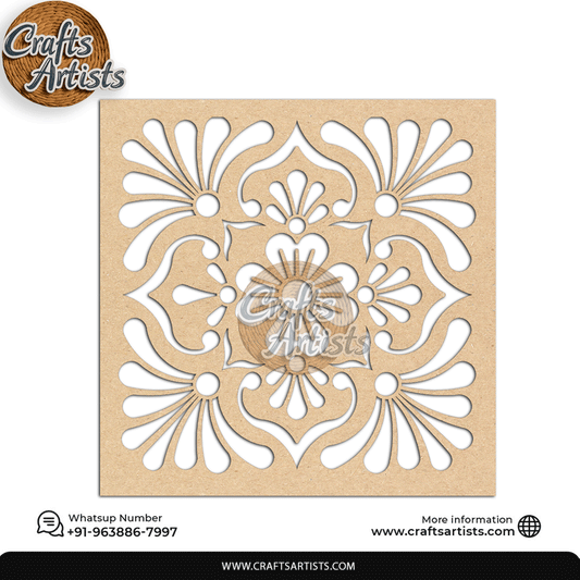 Carving Design MDF Laser Cut Base | Decorative Pattern – Design-2