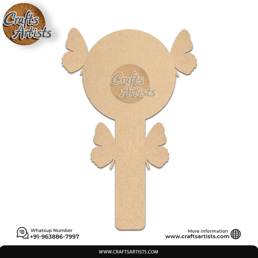 Classic Queen Hand Mirror MDF Laser Cut –Plain Base | Design 9