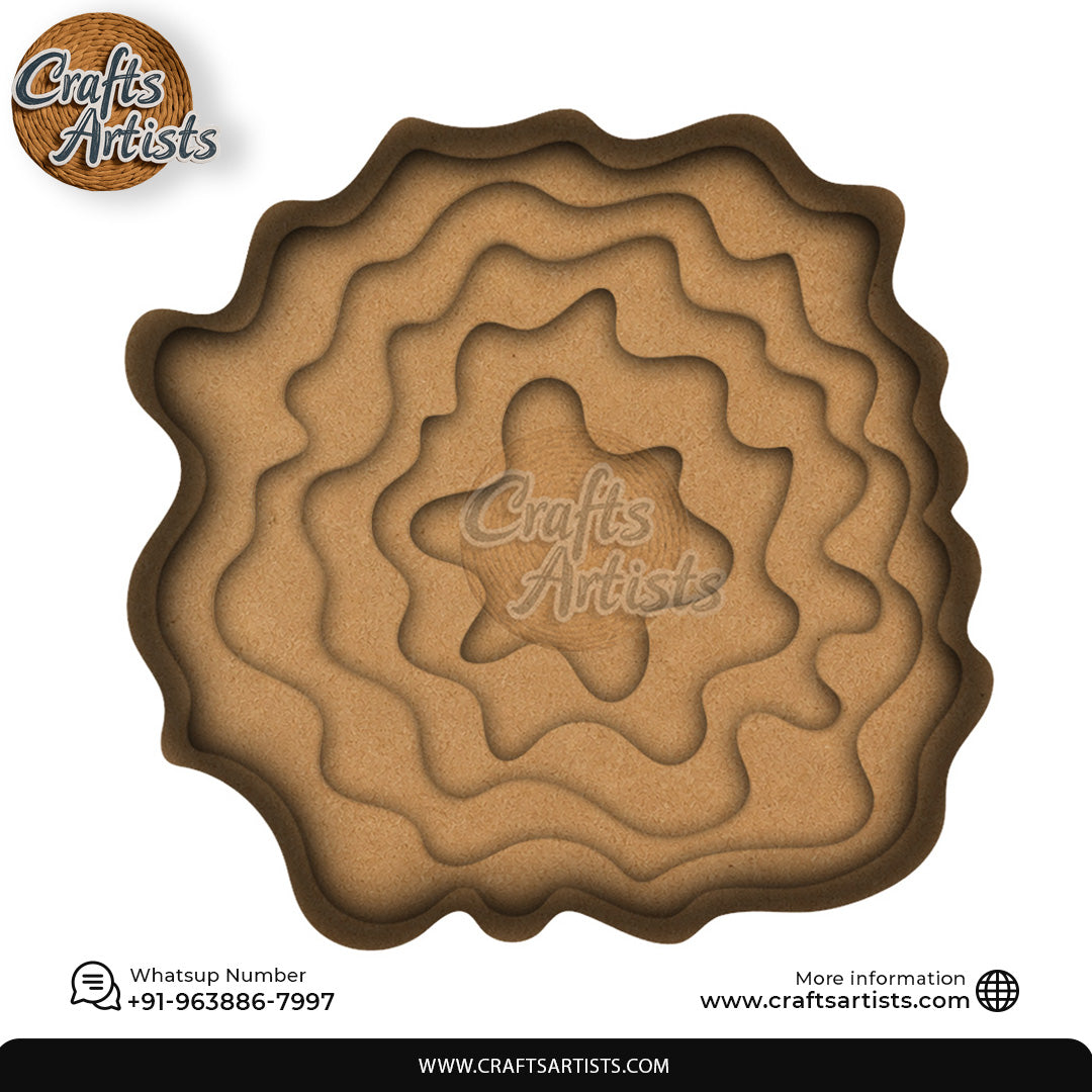 Luxury Agate Resin Geode MDF Wall Art Design-7 | Premium Multilayer Wooden Wall Decor
