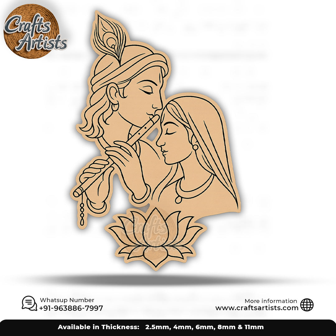 Krishna ji Radha ji premarked MBF Cut Out - Design 1