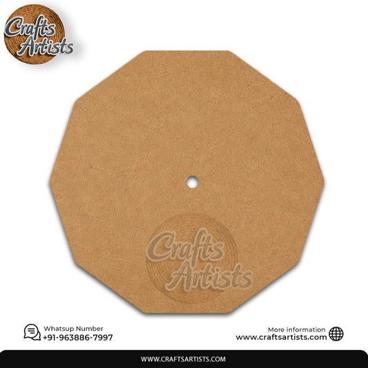 Octagonal Round MDF HDF Clock Base | Sharp | Waterproof Art & Craft Board | 6mm, 8mm, 12mm & 18mm