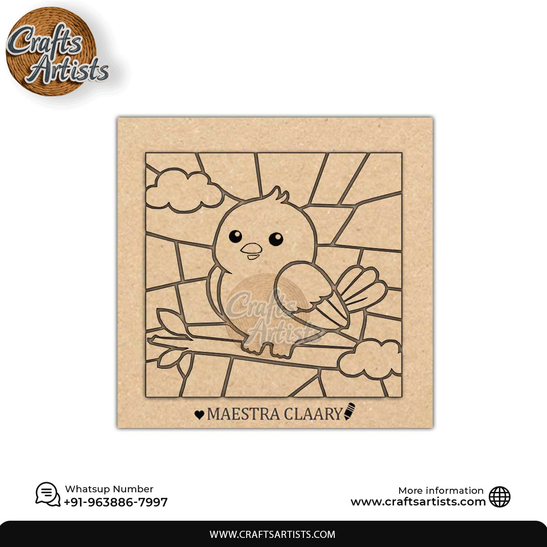 Bird Shape MDF Kids Puzzle | Laser Cut Toy | Design-2