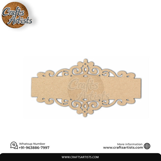Custom MDF Laser Cut Name Plate for Home Decor Design 14