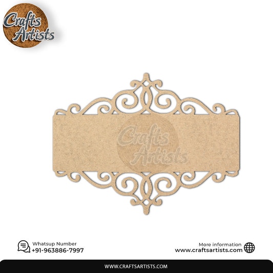 Custom MDF Laser Cut Name Plate for Home Decor Design 20