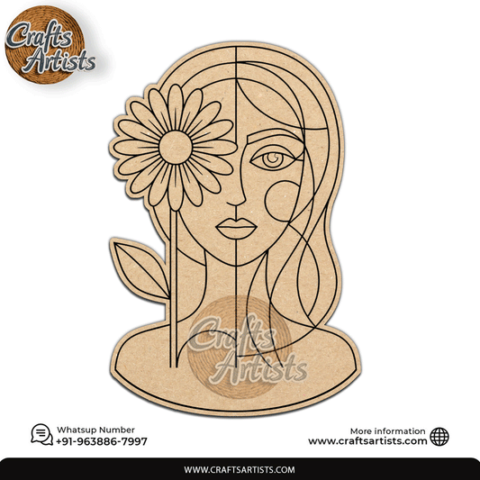 Doodles ideas artDecorative MDF Laser Cut Premarked Base | Floral Design-11