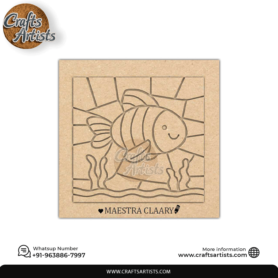 Fish Shape MDF Kids Puzzle | Laser Cut Toy | Design-1