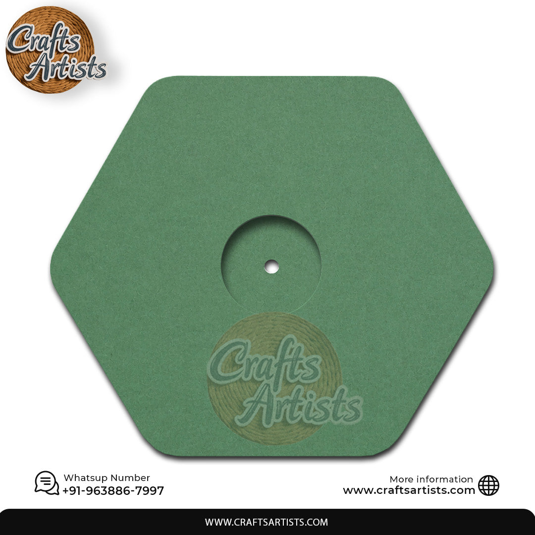 Hexagonal Round MDF HDF Clock Base | Sharp Edge | Waterproof Art & Craft Board | 6mm, 8mm, 12mm & 18mm