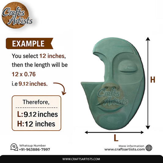Luxury Abstract Face MDF Wall Art | Premium 3D CNC Wall Decor Design-1