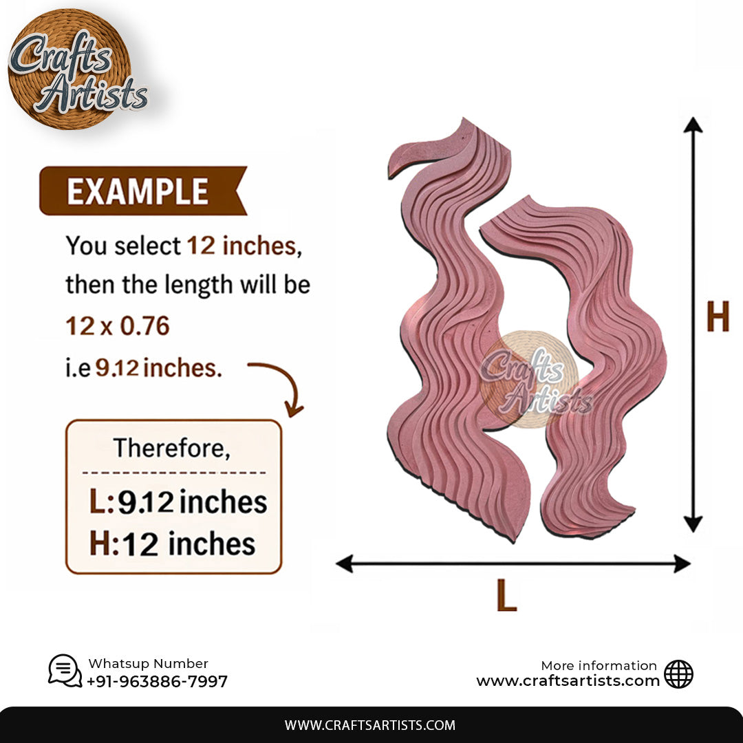 Luxury MDF Wave Pattern 1 CNC Board | Duco Finish Wall Art Design