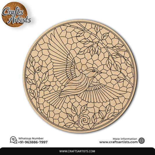 Mandala Premarked Round MDF Base Design 10