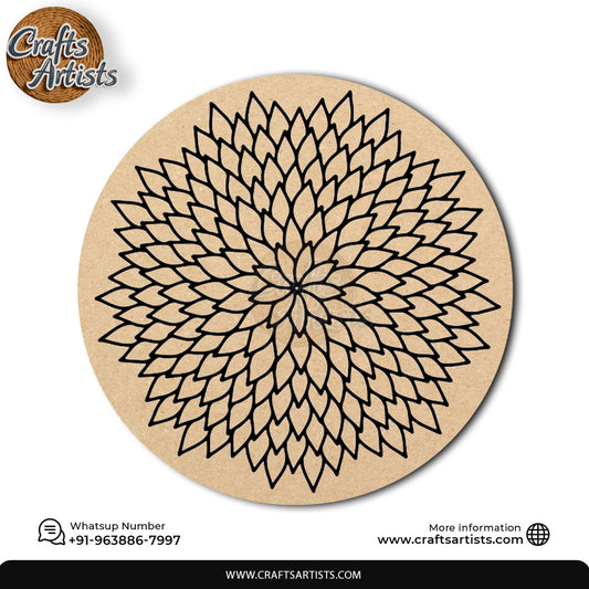 Mandala Premarked Round MDF Base Design 13