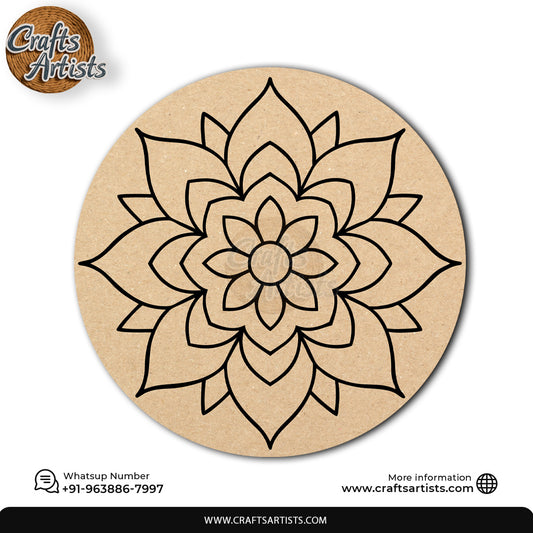 Mandala Premarked Round MDF Base Design 7