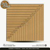 MDF Square Craft Base – Plain Unfinished Wood Panel for Painting