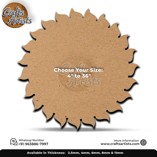 Sun Shape MDF Blank for Painting, Decoupage & Craft Projects