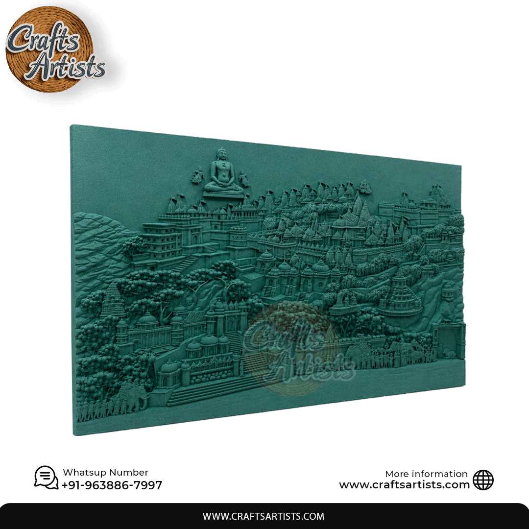 Palitana Tirth 3D CNC Relief Wall Art HDF| Design 1