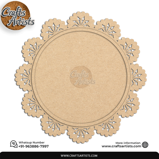 Premium Mirror MDF Board Base | Laser Cutout for Decoration Design-12