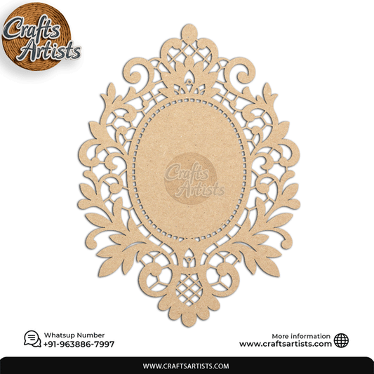Premium Mirror MDF Board Base | Laser Cutout for Decoration Design-1