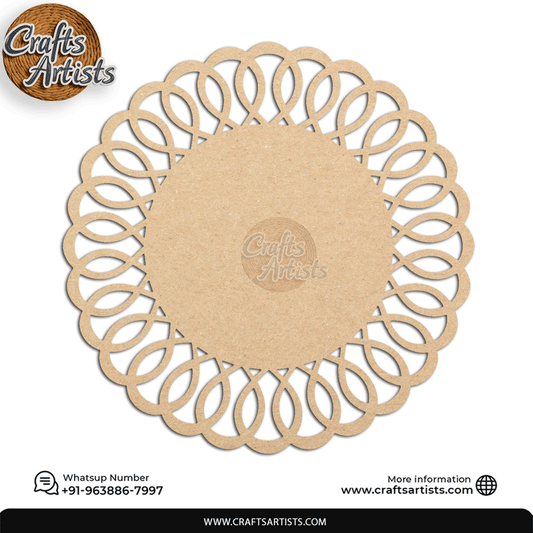 Premium Mirror MDF Board Base | Laser Cutout for Decoration Design-6