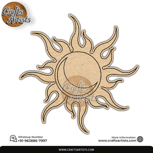 Sun Face Premarked MDF Laser Cutouts Base | Sun Design-32