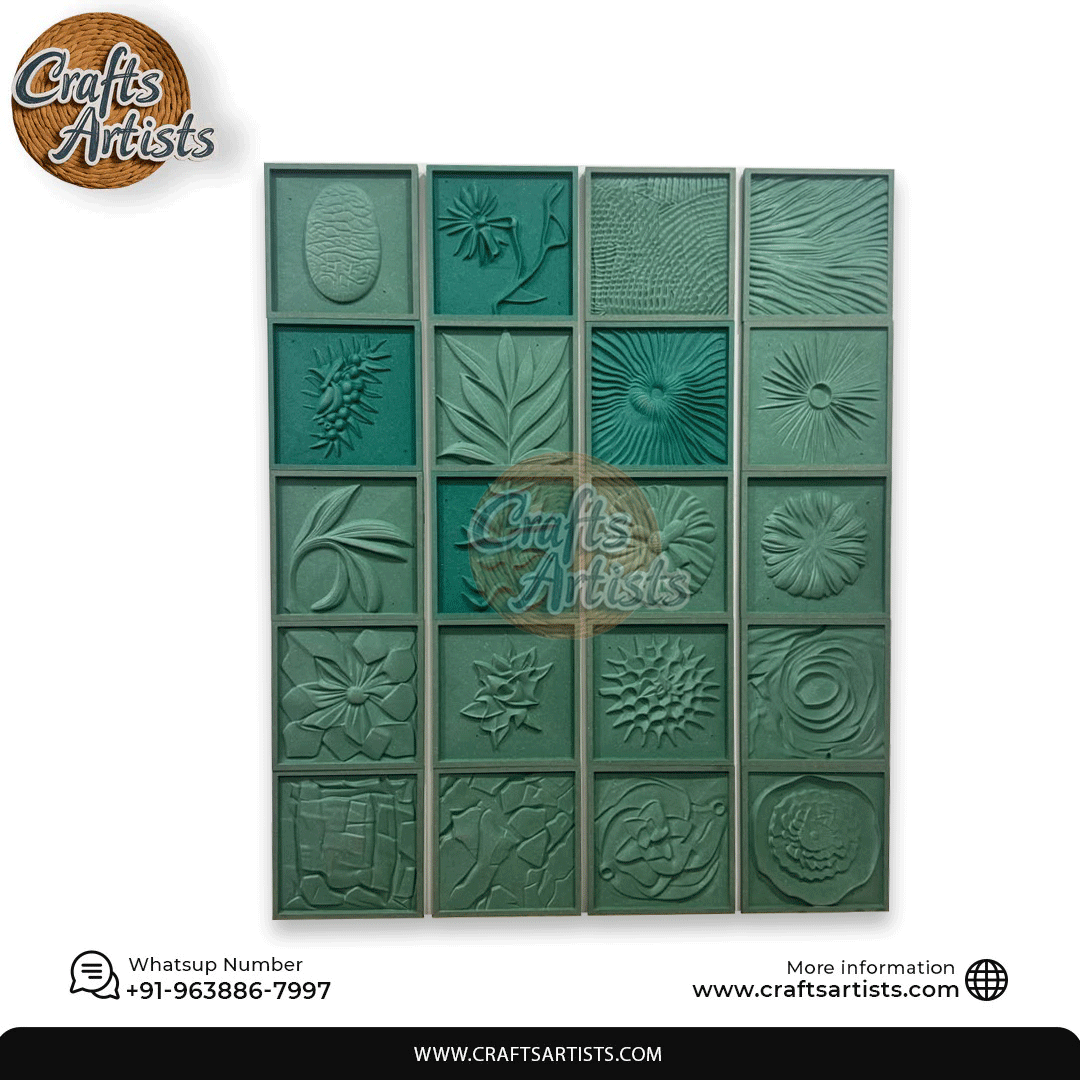 Premium 3D Textured Wall Panels Set -19-CNC Cut- Design 1