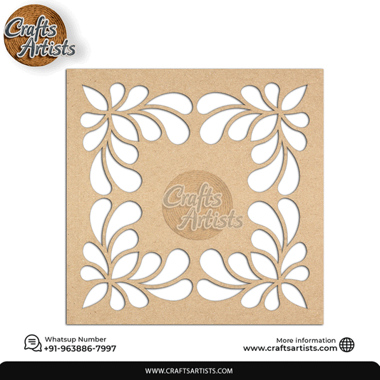 Carving Design MDF Laser Cut Base | Decorative Pattern – Design-1