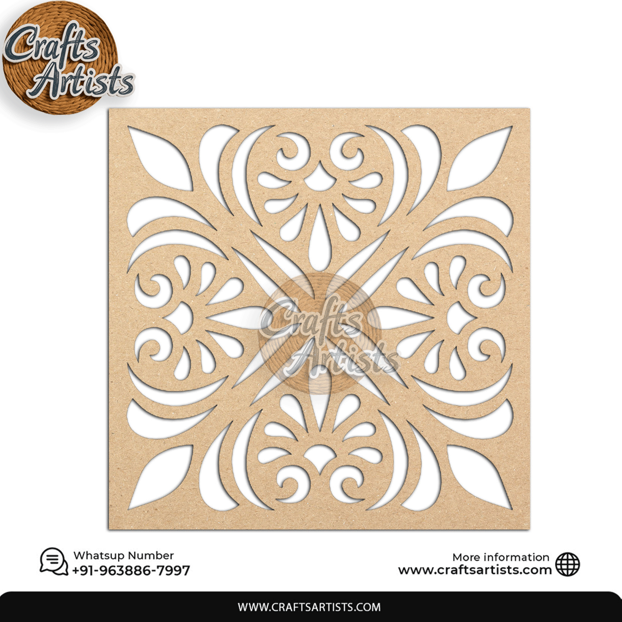 Carving Design MDF Laser Cut Base | Decorative Pattern – Design-10