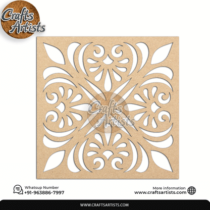 Carving Design MDF Laser Cut Base | Decorative Pattern – Design-10