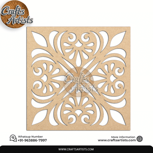 Carving Design MDF Laser Cut Base | Decorative Pattern – Design-10