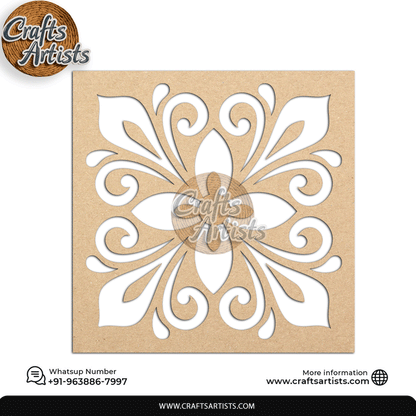 Carving Design MDF Laser Cut Base | Decorative Pattern – Design-11