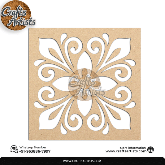 Carving Design MDF Laser Cut Base | Decorative Pattern – Design-11