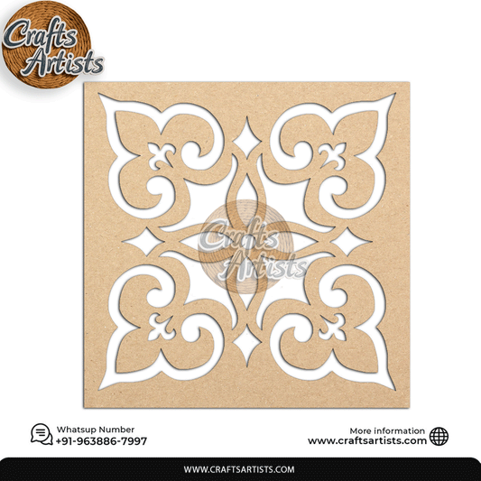 Carving Design MDF Laser Cut Base | Decorative Pattern – Design-12