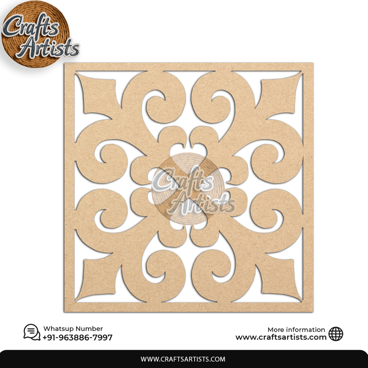 Carving Design MDF Laser Cut Base | Decorative Pattern – Design-13