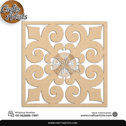 Carving Design MDF Laser Cut Base | Decorative Pattern – Design-13