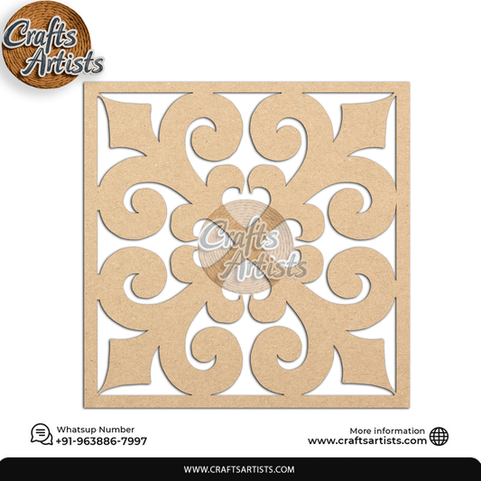 Carving Design MDF Laser Cut Base | Decorative Pattern – Design-13