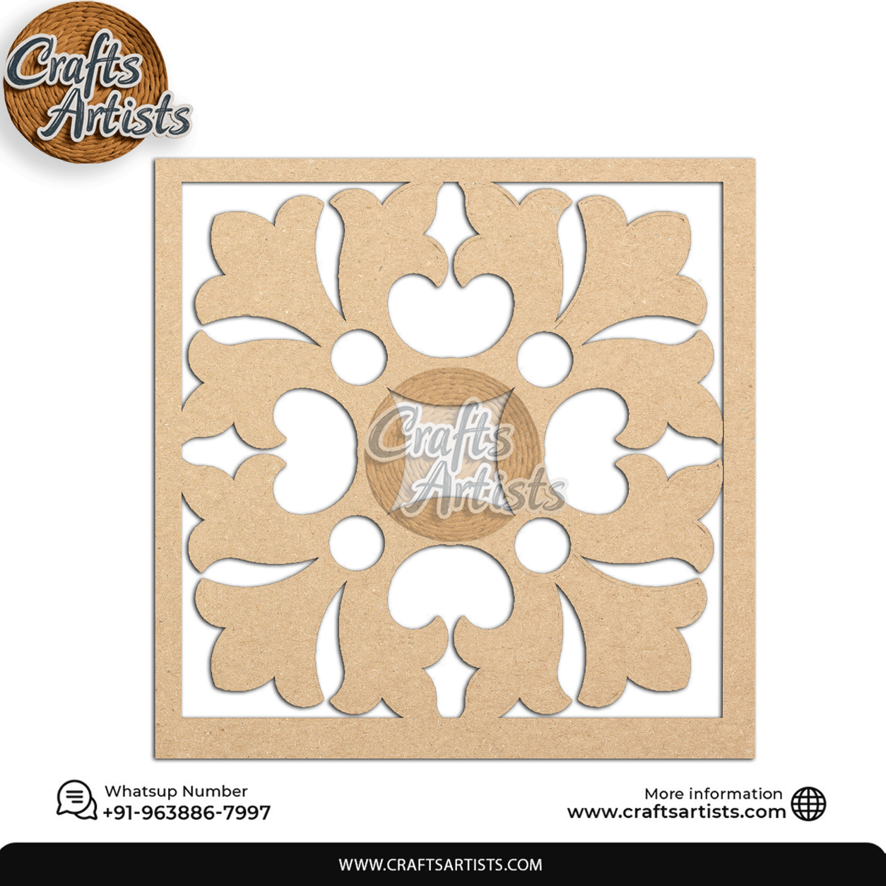 Carving Design MDF Laser Cut Base | Decorative Pattern – Design-14