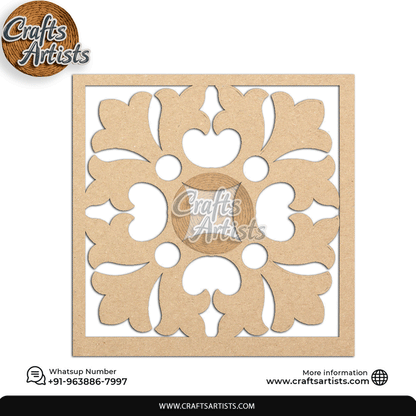 Carving Design MDF Laser Cut Base | Decorative Pattern – Design-14