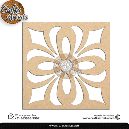 Carving Design MDF Laser Cut Base | Decorative Pattern – Design-15