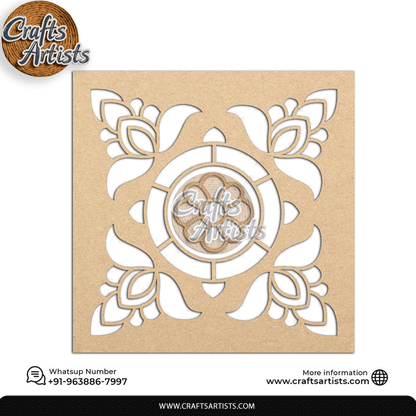 Carving Design MDF Laser Cut Base | Decorative Pattern – Design-16