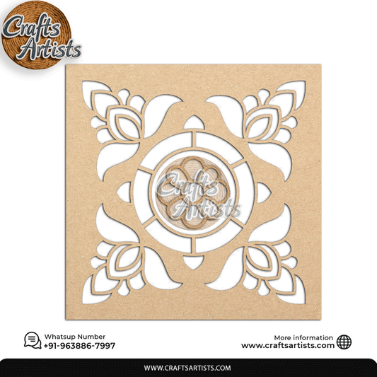 Carving Design MDF Laser Cut Base | Decorative Pattern – Design-16