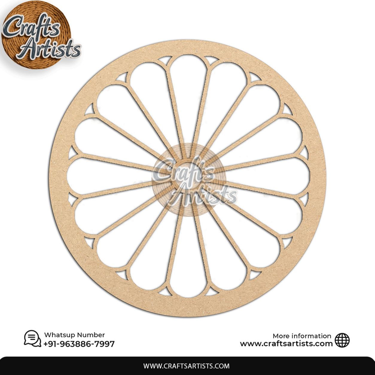 Carving Design MDF Laser Cut Base | Decorative Pattern – Design-17