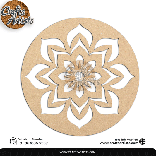 Carving Design MDF Laser Cut Base | Decorative Pattern – Design-4