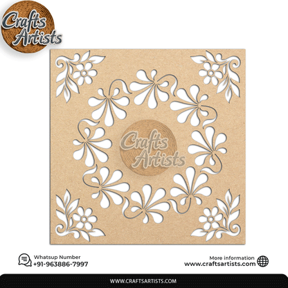 Carving Design MDF Laser Cut Base | Decorative Pattern – Design-7