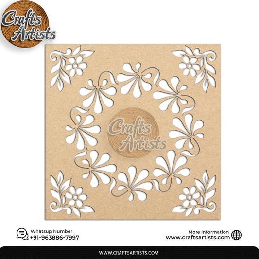 Carving Design MDF Laser Cut Base | Decorative Pattern – Design-7