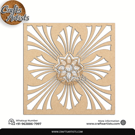 Carving Design MDF Laser Cut Base | Decorative Pattern – Design-9