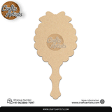 Classic Queen Hand Mirror MDF Laser Cut –Plain Base | Design 8