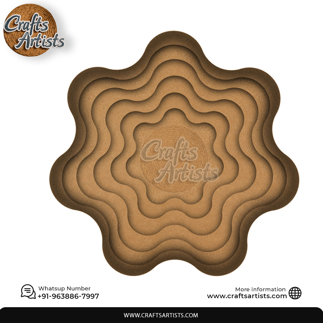 Luxury Agate Resin Geode MDF Wall Art Design-6 | Premium Multilayer Wooden Wall Decor
