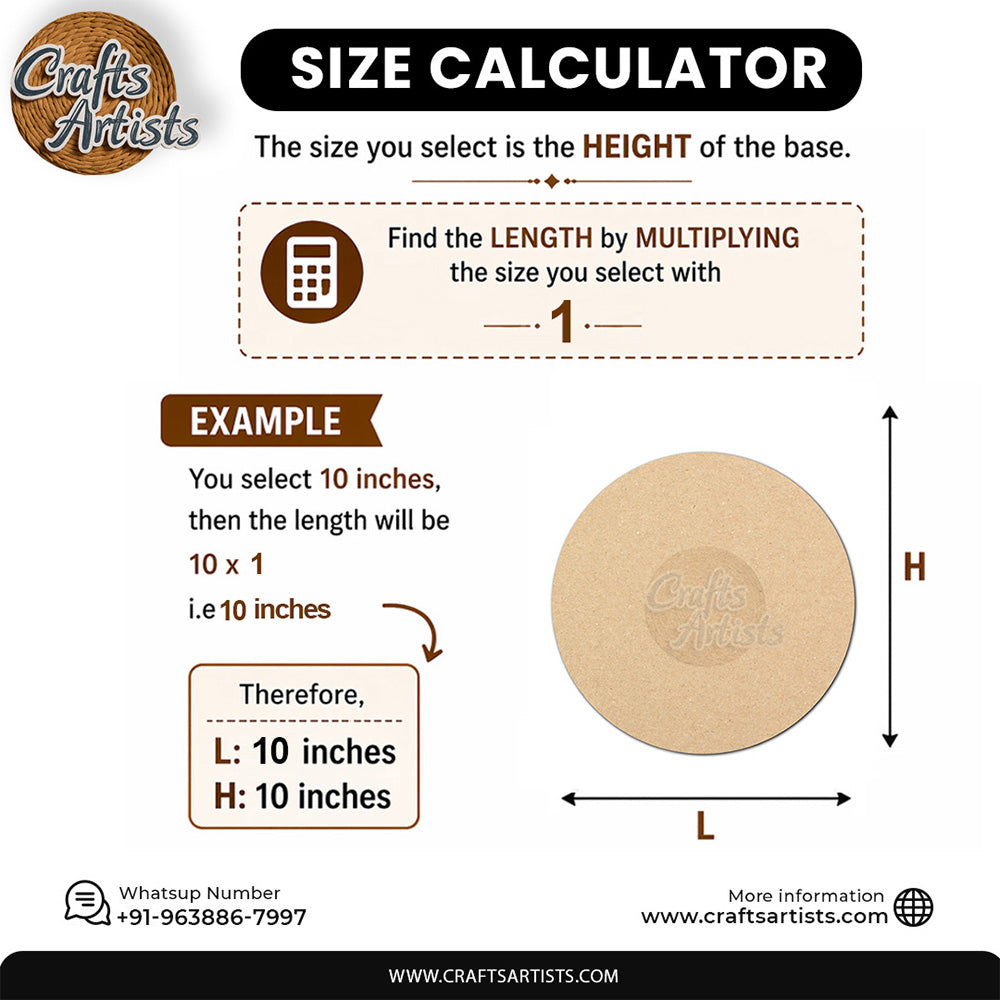 Decorative MDF Numbers Set | Laser Cutout Number Plain Base Design-1