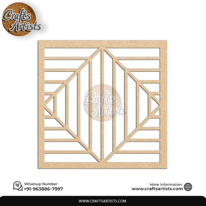 Luxury Square MDF Drink Coaster Set | Laser Cut Pattern Design-10