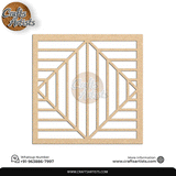Luxury Square MDF Drink Coaster Set | Laser Cut Pattern Design-10
