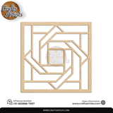 Luxury Square MDF Drink Coaster Set | Laser Cut Pattern Design-11